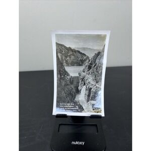 Vintage Photo Buffalo Bill Dam Power Plant Cody Road Yellowstone B&W Border